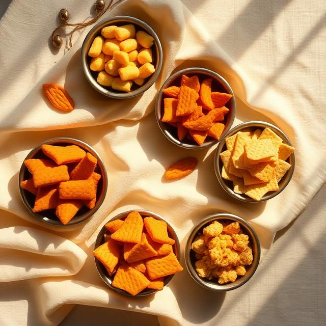 Bowls of Rajasthani namkeen, bhujia and mathri ready to snack on